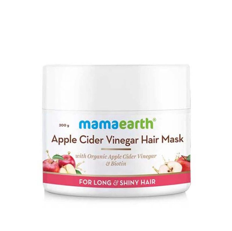 Mamaearth Apple Cider Vinegar Hair Mask For Dry and Frizzy Hair with Organic Apple Cider Vinegar & Biotin for Hair Growth, Long & Shiny Hair – 200 g