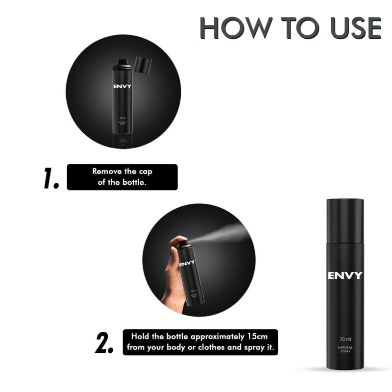 Envy Natural Fresh Spray Perfume For Men - 60Ml | Long Lasting Body Spray For Men - Image 3