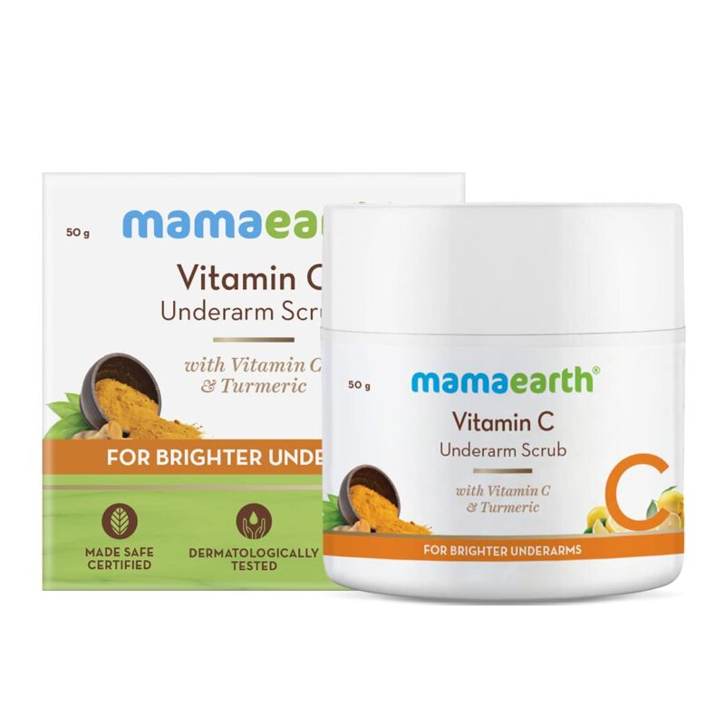 Mamaearth Vitamin C Underarm Scrub with Vitamin C and Turmeric for Brighter Underarms – 50 g - Image 2