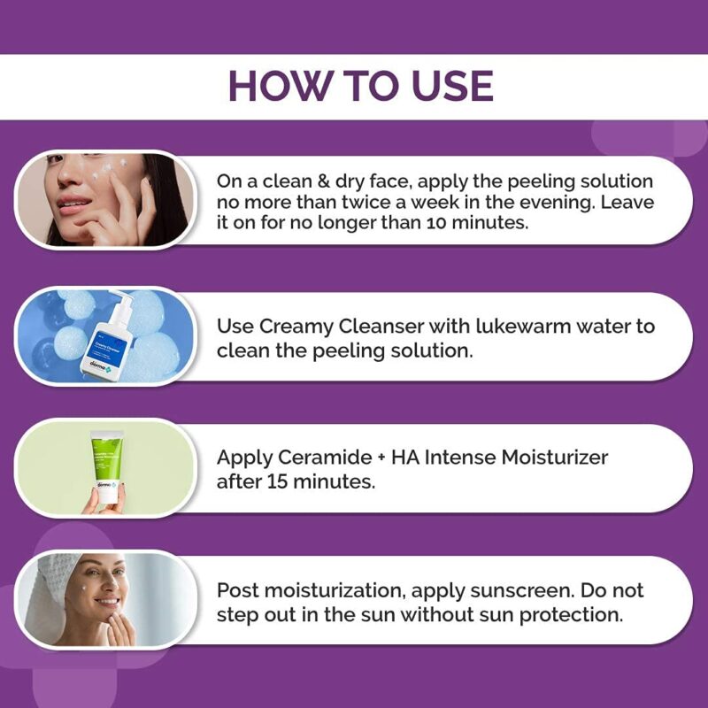 The Derma Co 30% AHA + 2% BHA Peeling Solution - 30ml | Repairing & Exfoliating | Makes Skin Glow | Cleanses Pores - Image 4