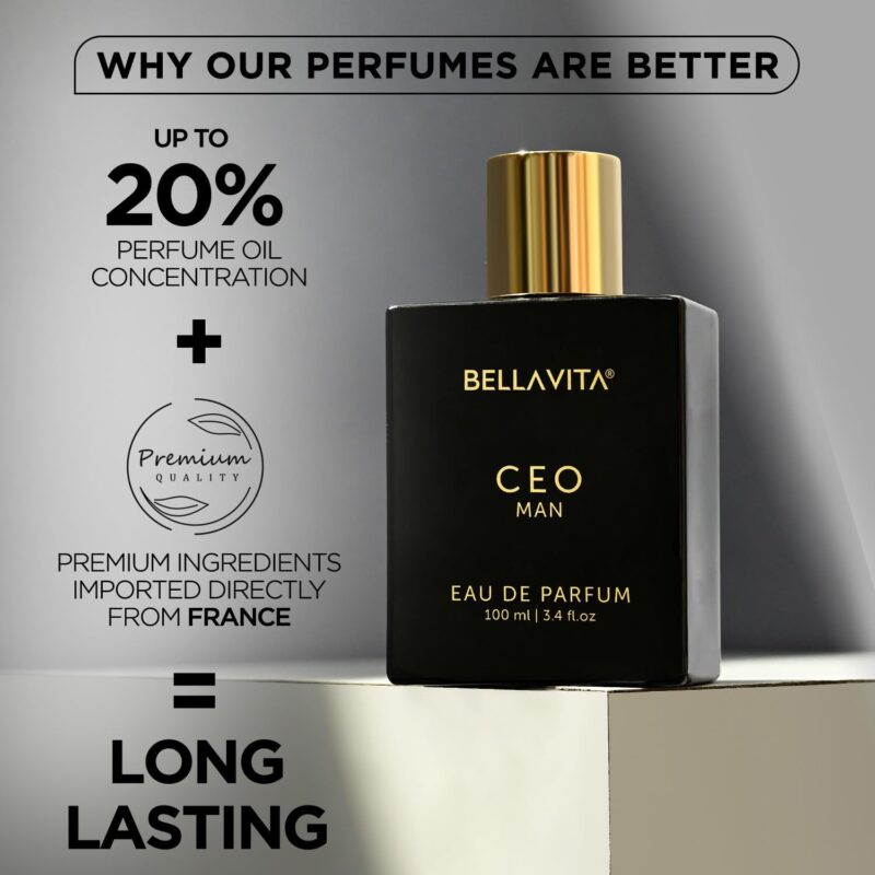 Bella Vita Luxury CEO MAN Long Lasting Perfume for Men | EDP 100ml | Lemon, Lavender, Tonka, Mandarin & Vetiver | Woody, Citrus Premium Fragrance | Ideal for Every Moment - Image 5