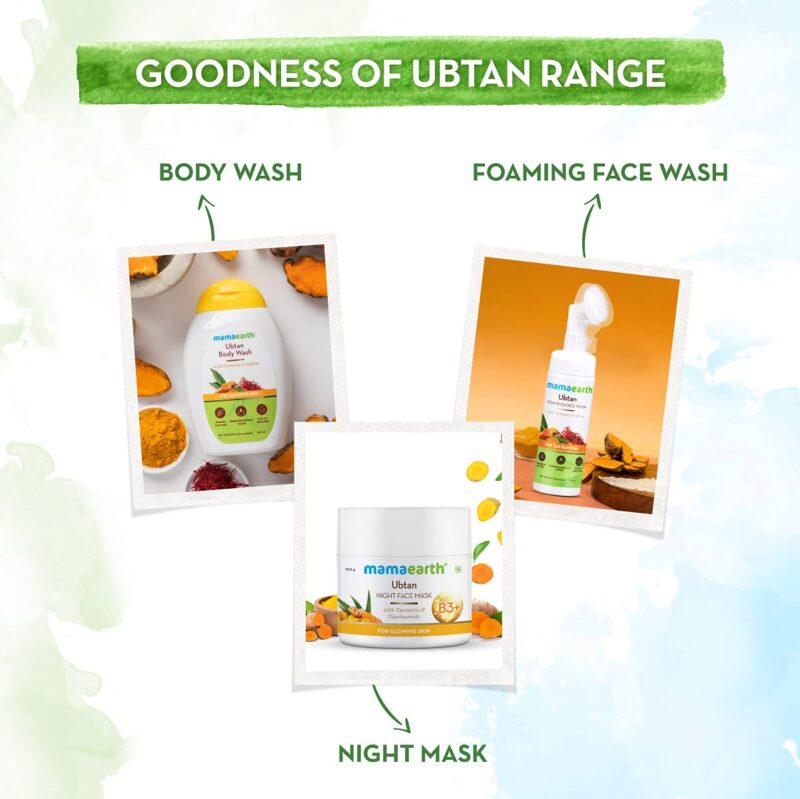 Mamaearth Ubtan Ultra Light Gel Oil-Free Moisturizer For Face, Body And Hands; With Turmeric & Saffron For Deep Hydration - 200 Ml - Image 4