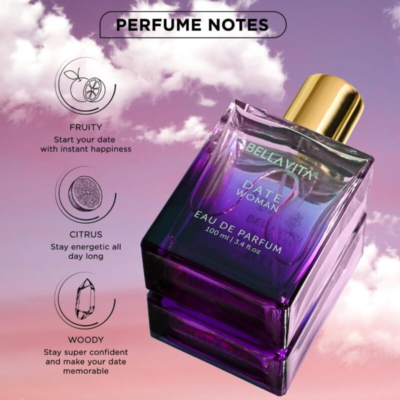 Bella Vita Luxury Date Woman Long Lasting Perfume for Women | EDP 100ml | Pink Pepper, Jasmine & Vanilla | Floral, Woody & Fruity Premium | Fragrance You’ll Love | Perfect Mothers Day Gift for Mom - Image 3