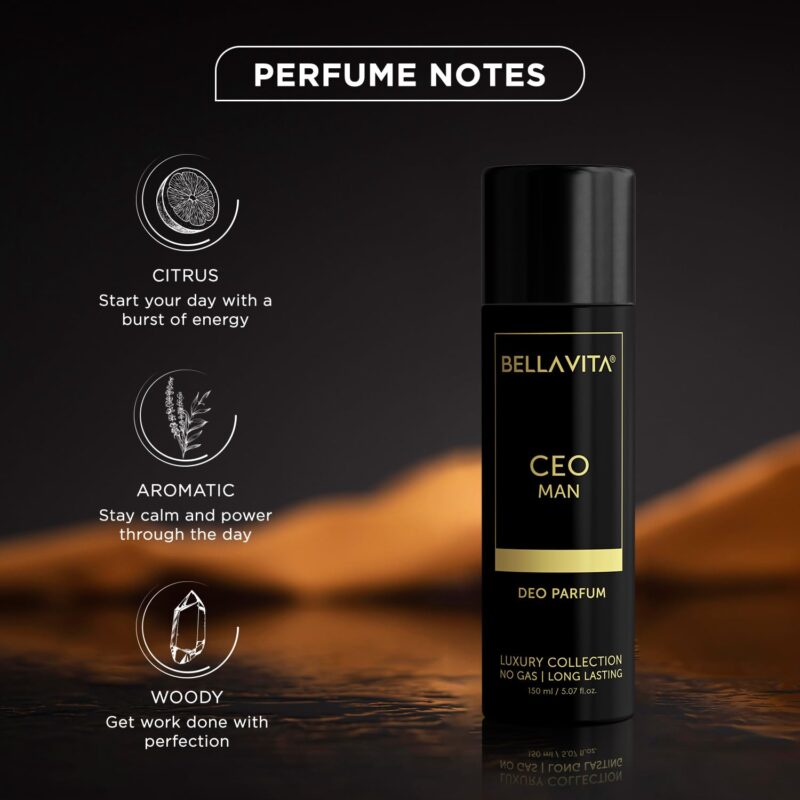 Bella Vita Luxury Ceo Man Body Parfum No Gas Liquid Deodorant Combo|Office Wear Deo For Male With Long Lasting Notes Of Tonka, Woody, 150Ml Each - Image 5