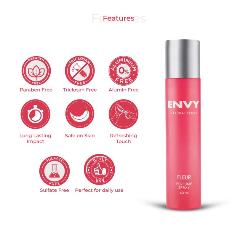 ENVY Fluer Perfume For Women - 60 ML|Premium & Long Lasting Perfume| Eau de Parfum - Image 5