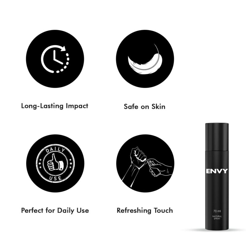 Envy Natural Fresh Spray Perfume For Men - 60Ml | Long Lasting Body Spray For Men - Image 2