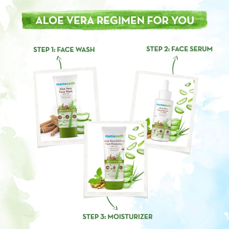 Mamaearth Aloe Vera Oil-Free Face Moisturizer for Oily Skin with Aloe Vera & Ashwagandha for a Youthful Glow - 80 g - Image 6