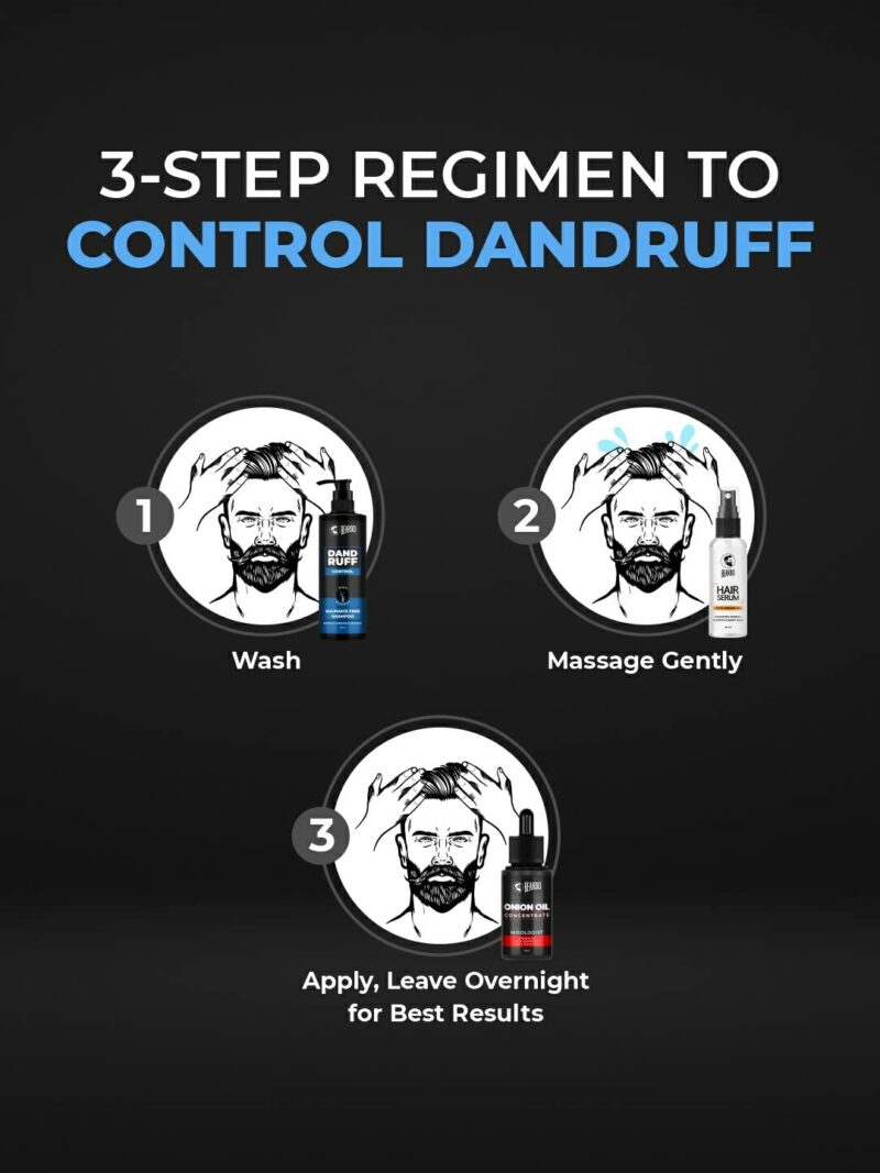 Beardo Dandruff Control Sulphate Free Shampoo for men 200 ml | Anti Dandruff | Sulphate and Paraben Free | Climbazole, Menthol & Biotin for Dandruff Control & Itchy Scalp - Image 4