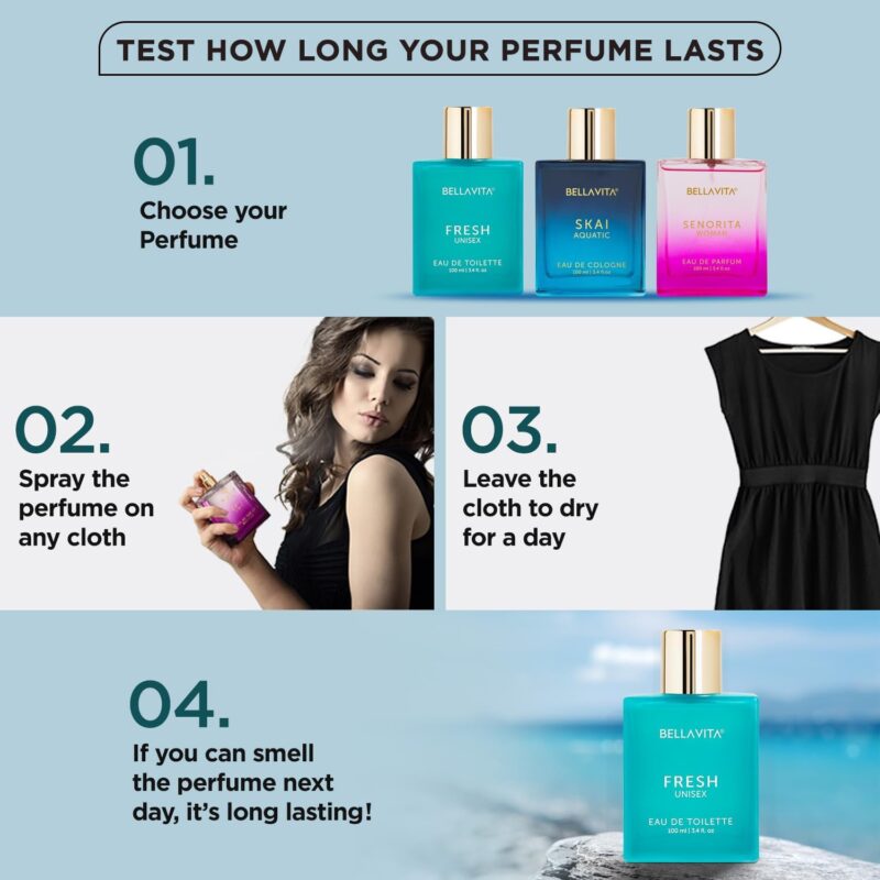 Bella Vita Luxury Fresh Unisex Long Lasting Perfume for Man and Woman | EDT 100ml | Bergamot, Lavender, Ylang Ylang | Citrus, Floral Premium Fragrance for Men and Women - Image 5