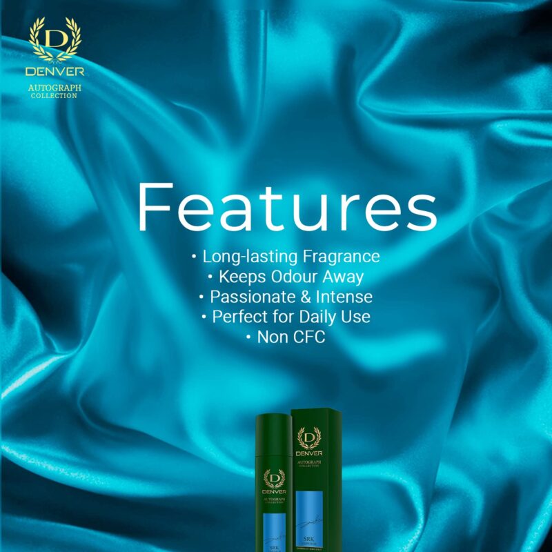 DENVER SRK Emperor Deodorant Autograph Collection Deodorant Spray - For Men (140ML) | Luxury Long Lasting Deo Body Spray - Image 4