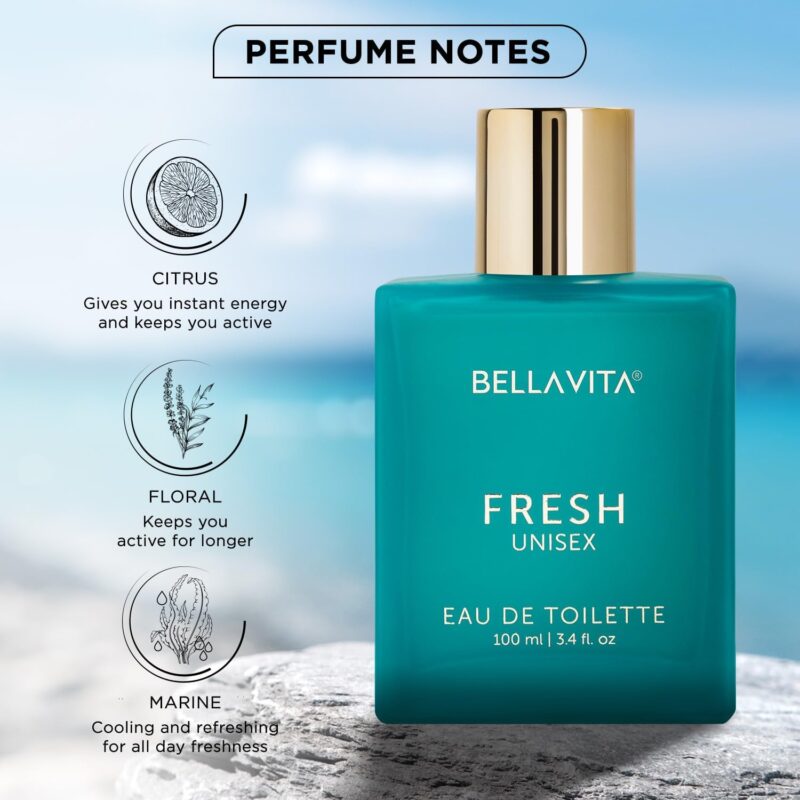 Bella Vita Luxury Fresh Unisex Long Lasting Perfume for Man and Woman | EDT 100ml | Bergamot, Lavender, Ylang Ylang | Citrus, Floral Premium Fragrance for Men and Women - Image 3