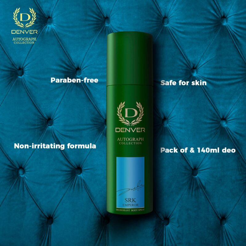 DENVER SRK Emperor Deodorant Autograph Collection Deodorant Spray - For Men (140ML) | Luxury Long Lasting Deo Body Spray - Image 5