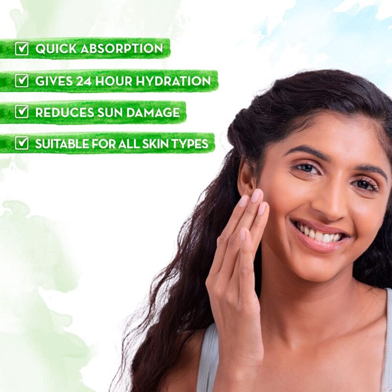 Mamaearth Ubtan Ultra Light Gel Oil-Free Moisturizer For Face, Body And Hands; With Turmeric & Saffron For Deep Hydration - 200 Ml - Image 2