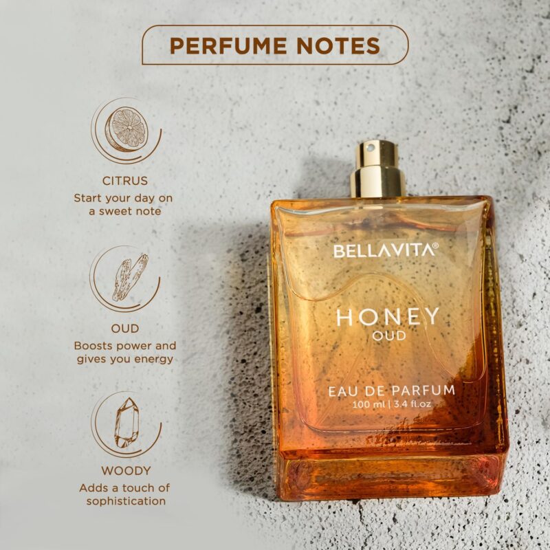 Bella Vita Luxury Honey Oud 100ml Long Lasting Perfume for Man and Woman | Bergamot, Patchouli & Vanilla | Sweet, Woody and Spicy Fragrance for Men & Women - Image 5
