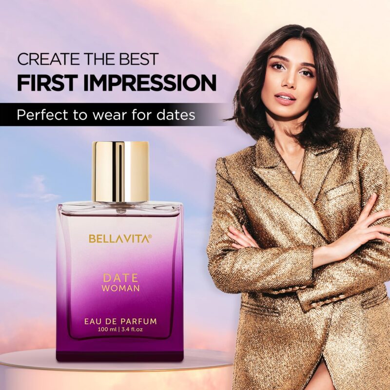 Bella Vita Luxury Date Woman Long Lasting Perfume for Women | EDP 100ml | Pink Pepper, Jasmine & Vanilla | Floral, Woody & Fruity Premium | Fragrance You’ll Love | Perfect Mothers Day Gift for Mom - Image 4
