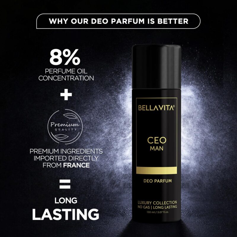 Bella Vita Luxury Ceo Man Body Parfum No Gas Liquid Deodorant Combo|Office Wear Deo For Male With Long Lasting Notes Of Tonka, Woody, 150Ml Each - Image 3