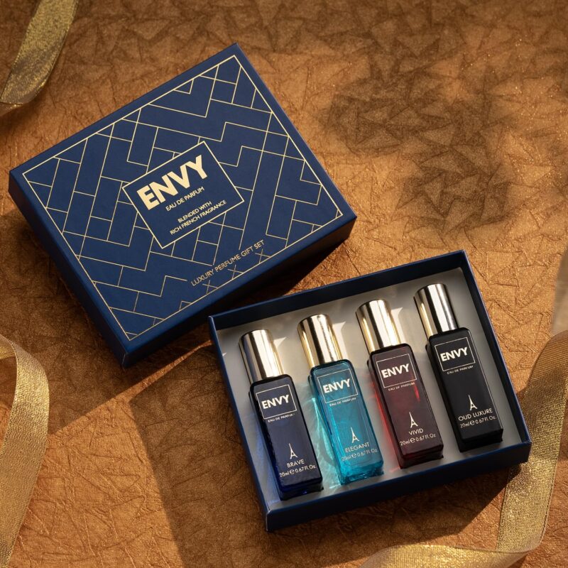 ENVY Gift Set for Men - Oud Luxure, Elegant, Vivid, Embrace - 20ML Each | Long Lasting Luxury Perfume EDP | Perfume Gift Set for Men | Perfume Set for Men Gift Pack | Perfume Gift Set - Image 2