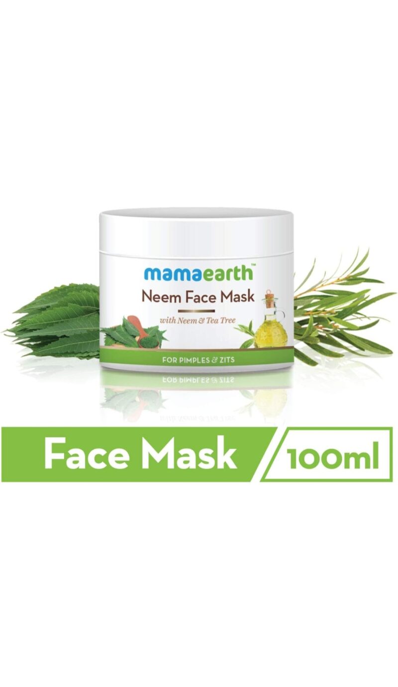 Mamaearth Face Pack Cream with Neem and Tea Tree For Pimples and Zits (100 ml) - Image 2