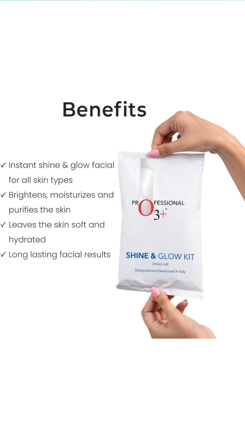 O3+ Shine & Glow Mono Dose Facial Kit (32g+6ml) - Image 2