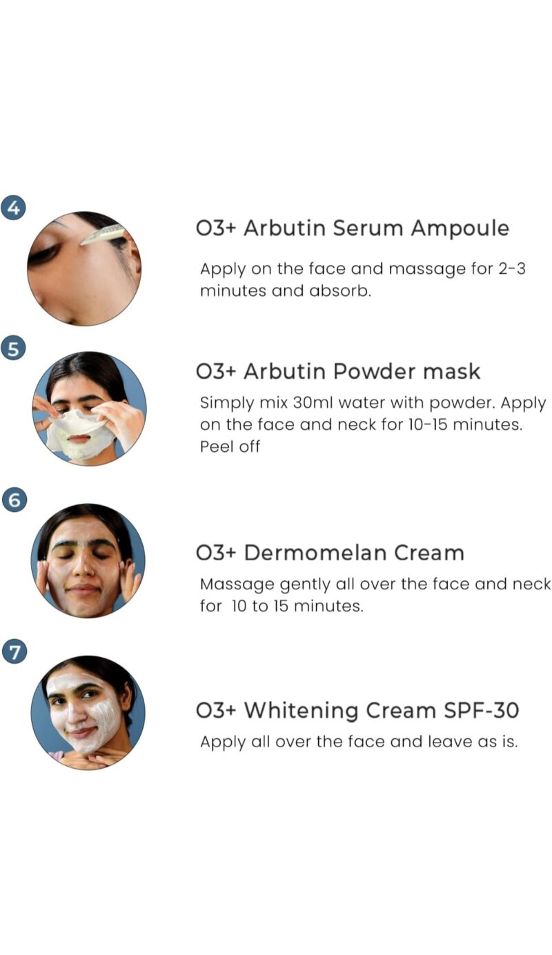 O3+ Shine & Glow Mono Dose Facial Kit (32g+6ml) - Image 4