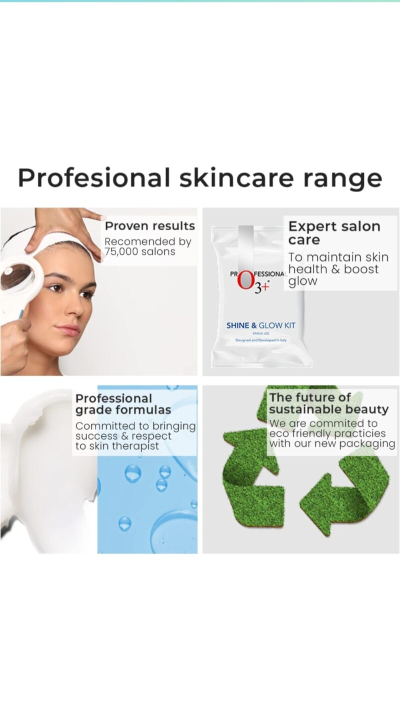 O3+ Shine & Glow Mono Dose Facial Kit (32g+6ml) - Image 6