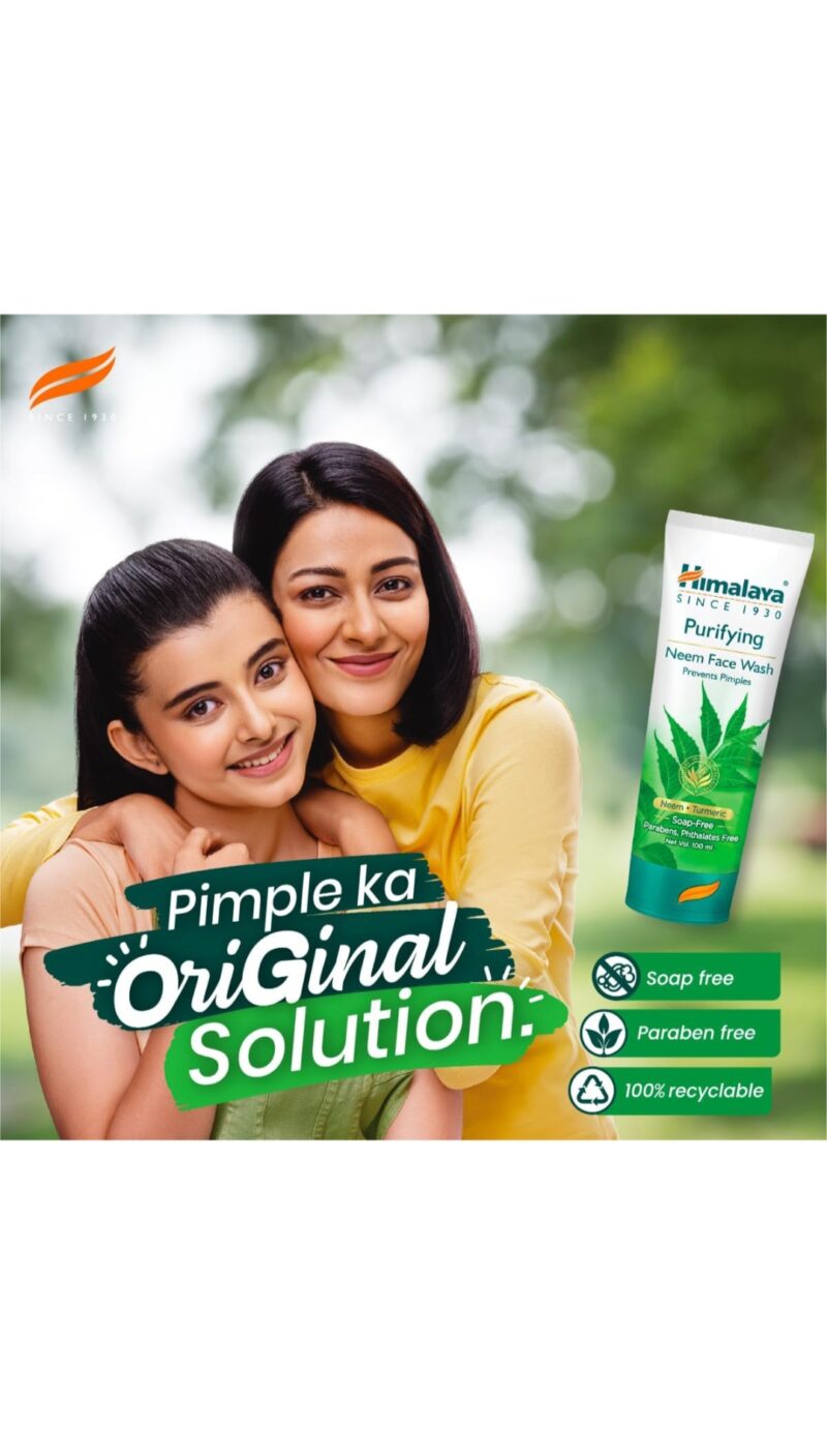 Himalaya Purifying Neem Face Wash|Clinically proven to fight against acne and pimples|Gently cleanses|100% naturally derived Neem|Works from 1st wash|For both men and women|150 ml - Image 3