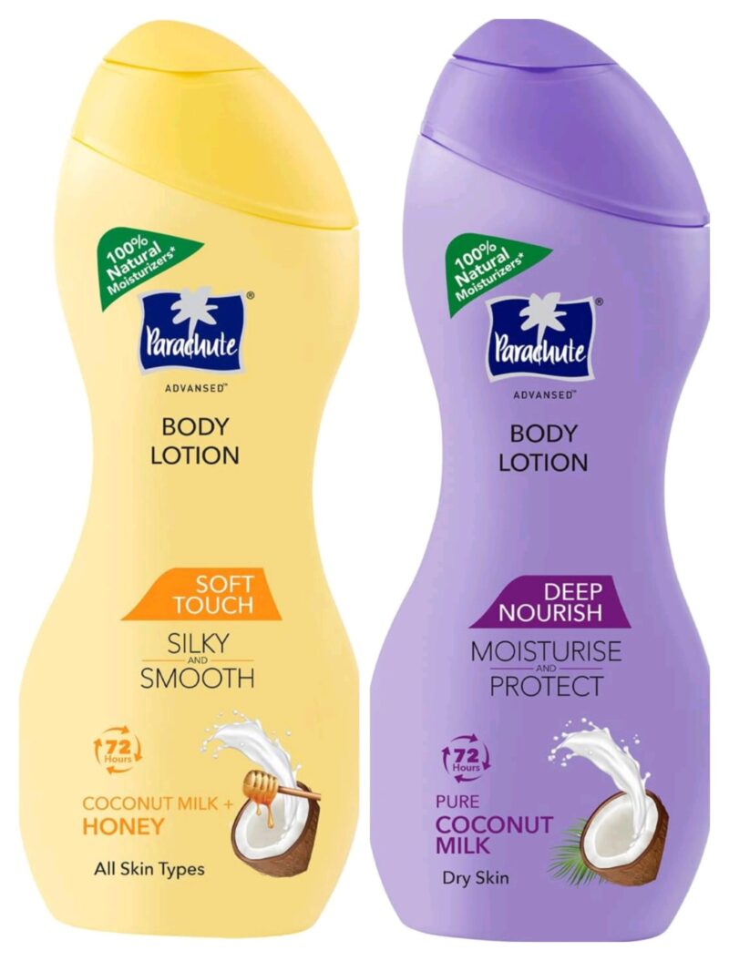 Parachute Advansed Soft Touch Body Lotion for Women & Men, All Skin types, 250ml & Parachute Advansed Deep Nourish Body Lotion for Women & Men, Dry Skin, 250ml