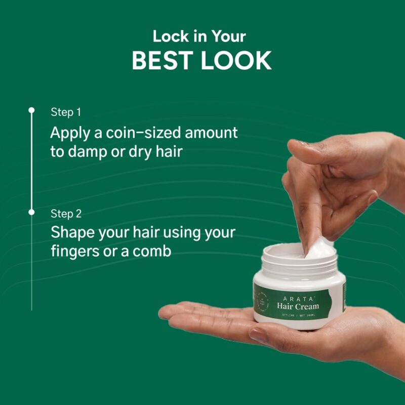 Arata Styling Hair Cream | 100g | Soft Hold & Frizz Control | For All Hair Types - Image 6