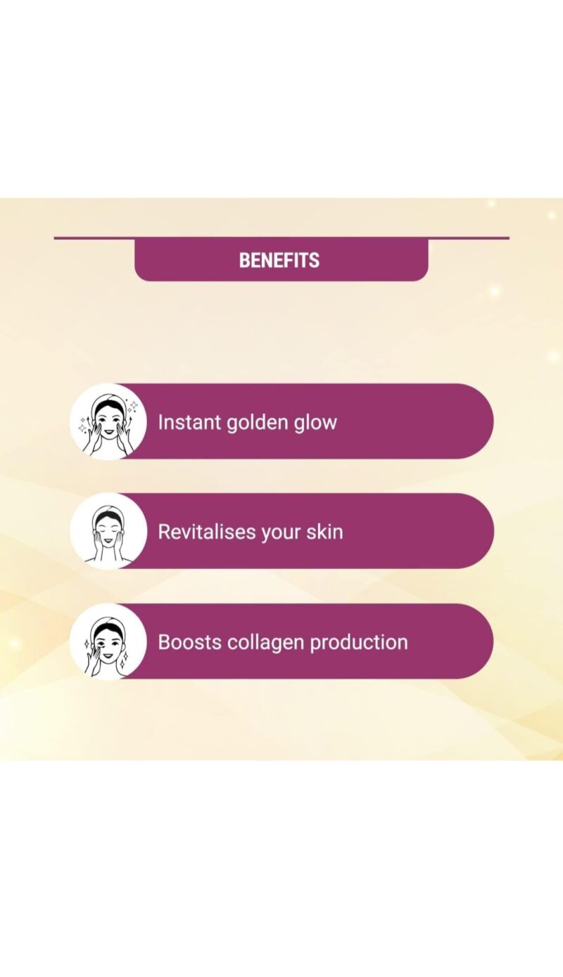 Lotus Herbals Radiant Gold Cellular Glow 1 Facial Kit | With 24K Gold leaves | For Skin Glow | All Skin Types | 37g - Image 3