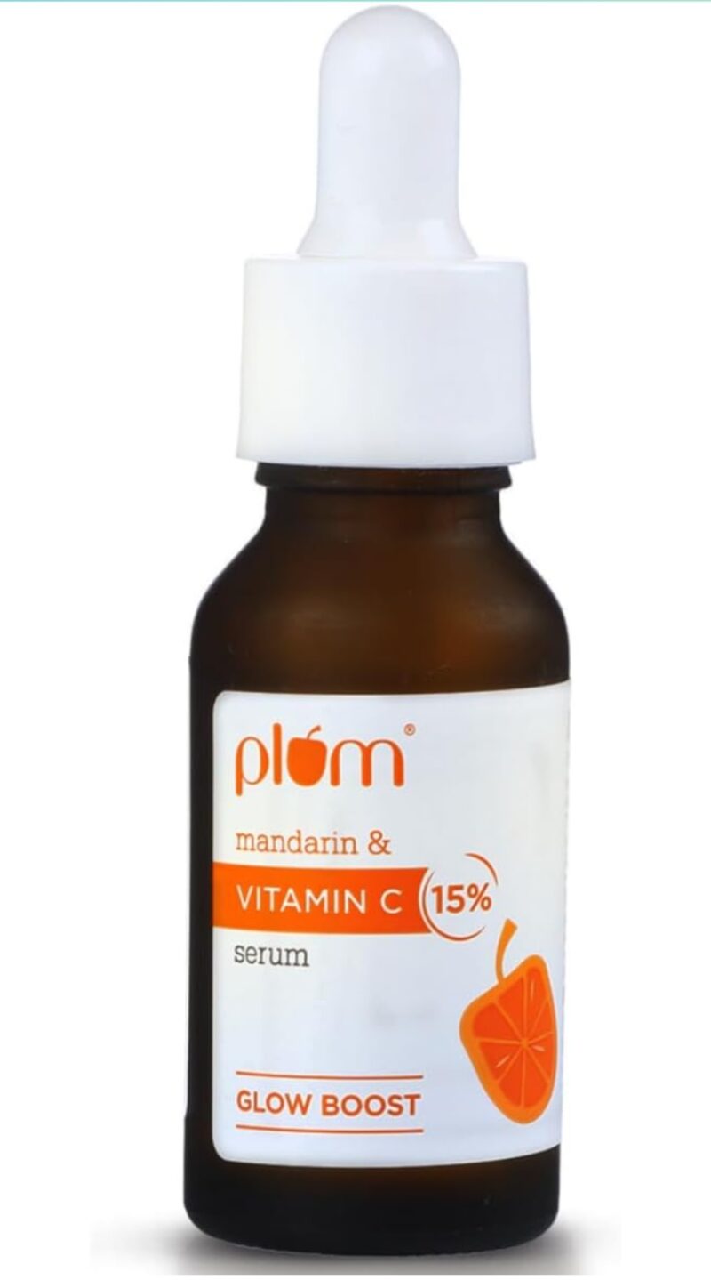 Plum 15% Vitamin C Face Serum with Mandarin – Glow Boosting, Skin Brightening & Anti-Aging – For All Skin Types – 30ml