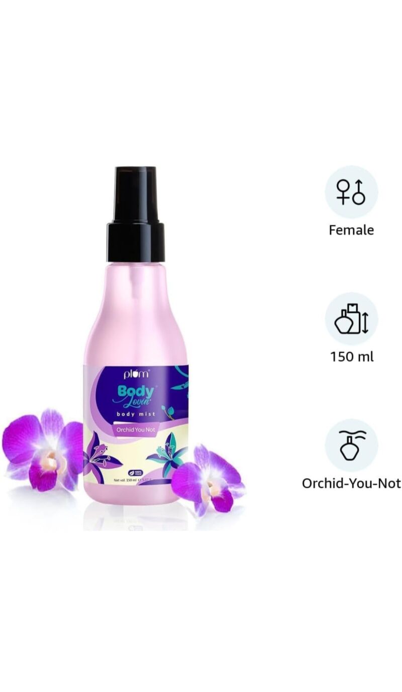 Plum BodyLovin' Body Mist – Orchid You Not | Long-Lasting Floral Fragrance with Refreshing Notes | Travel-Friendly Perfume Spray for Women – 150 ml - Image 2