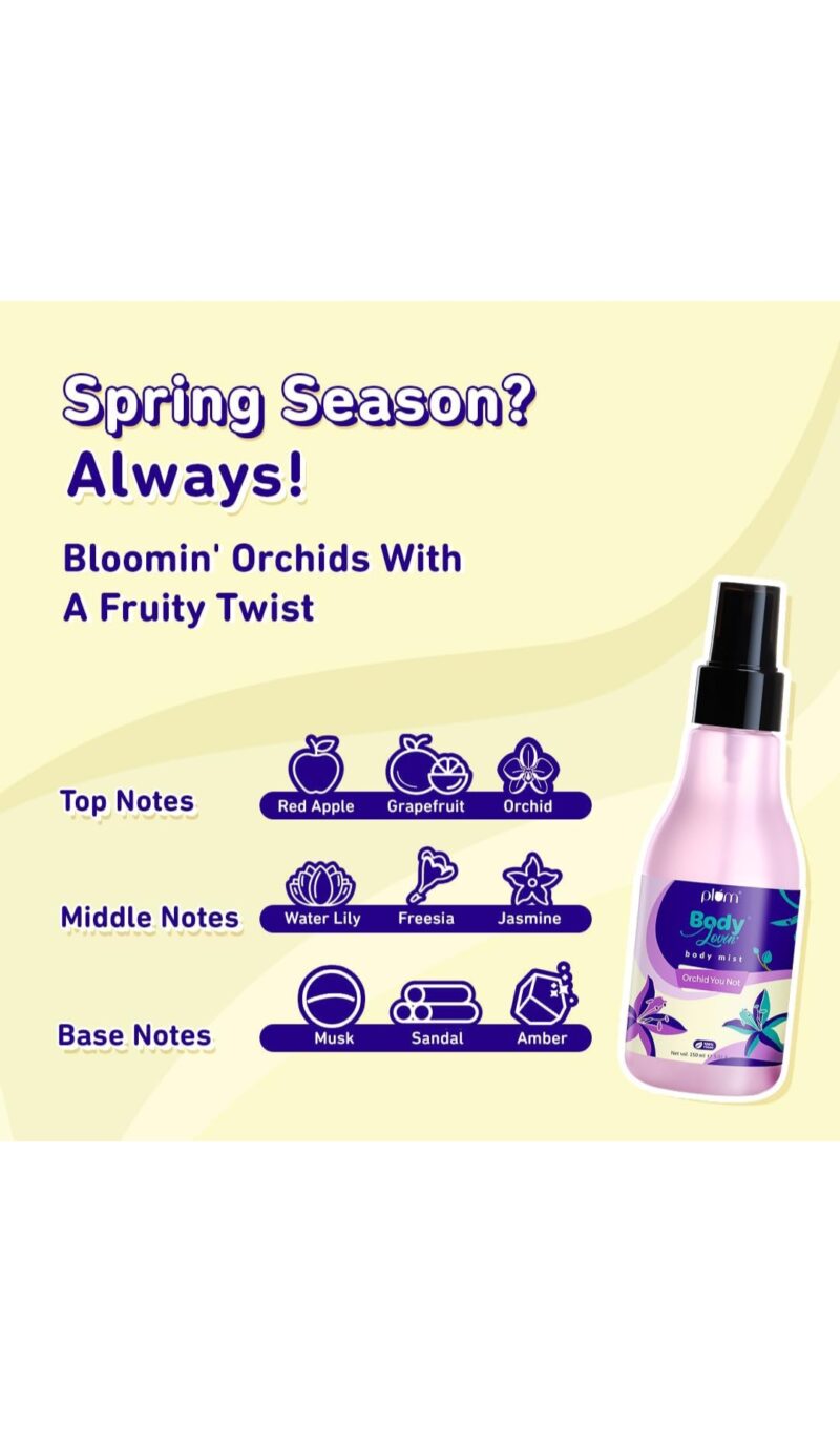 Plum BodyLovin' Body Mist – Orchid You Not | Long-Lasting Floral Fragrance with Refreshing Notes | Travel-Friendly Perfume Spray for Women – 150 ml - Image 7