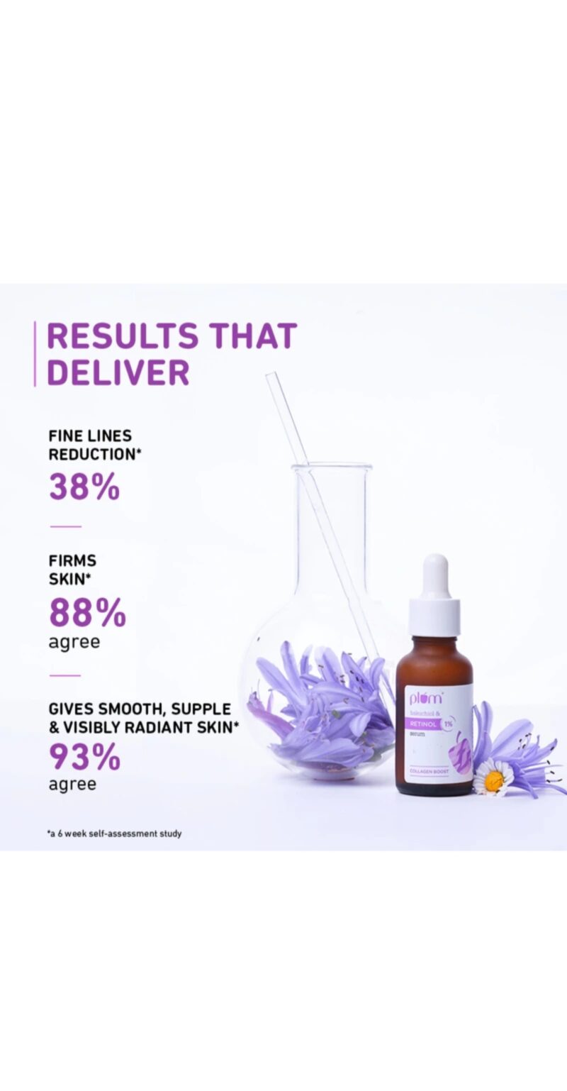 Plum 1% Retinol & Bakuchiol Face Serum | Collagen Boost | 20 ml - Image 4