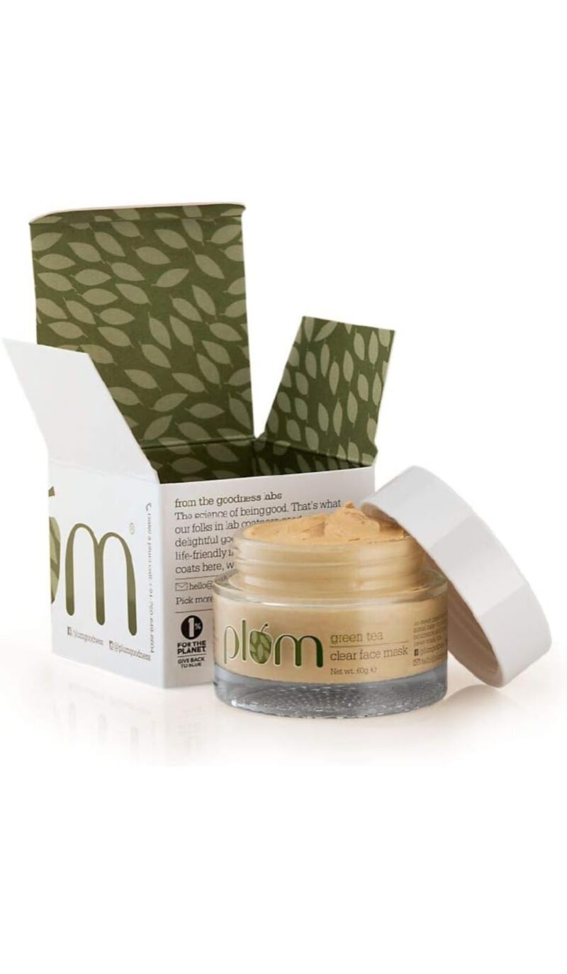 Plum Green Tea Clear Face Mask | Oil-Control & Acne-Fighting Clay Mask | 60g
