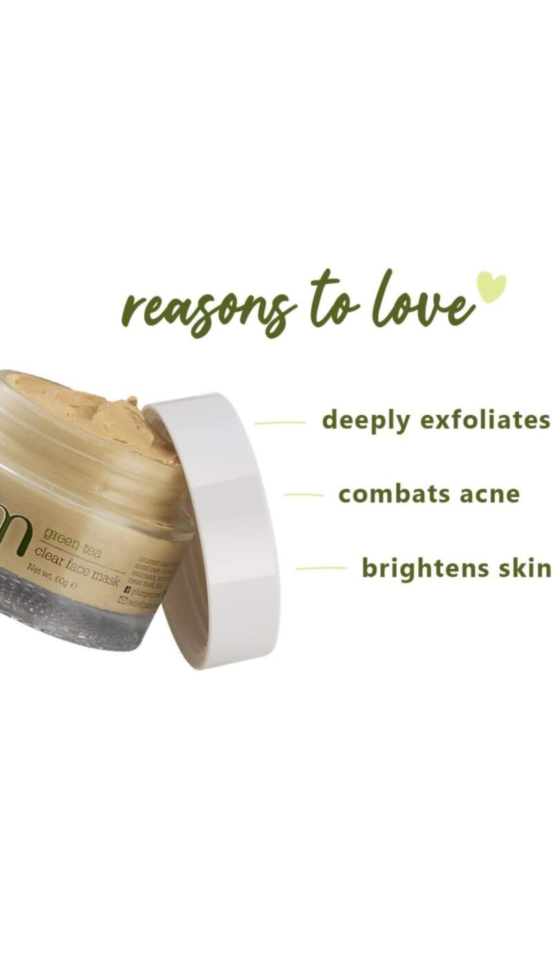 Plum Green Tea Clear Face Mask | Oil-Control & Acne-Fighting Clay Mask | 60g - Image 4