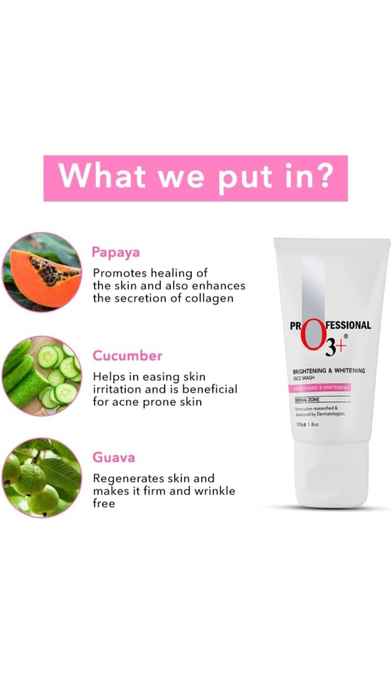 O3+ Brightening & Whitening Face Wash - Image 3