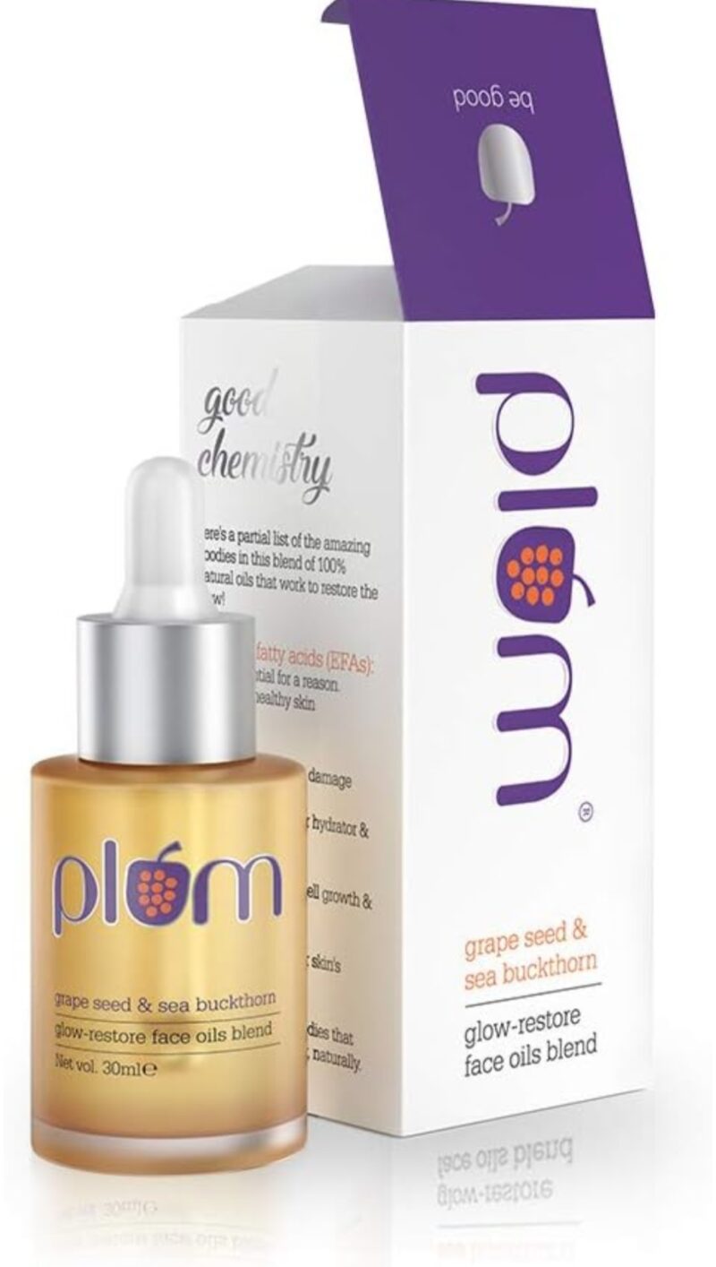 Plum Grape Seed & Sea Buckthorn Glow Restore Face Oil - 30ml