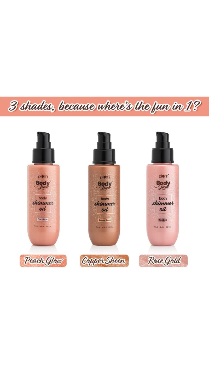 Plum BodyLovin’ Peach Glow Body Shimmer Oil – 90 ml - Image 5