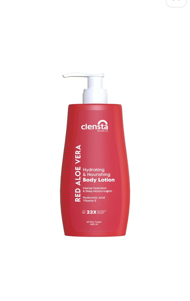 Clensta Red Aloe Vera Hydrating & Nourishing Body Lotion – 400 ml