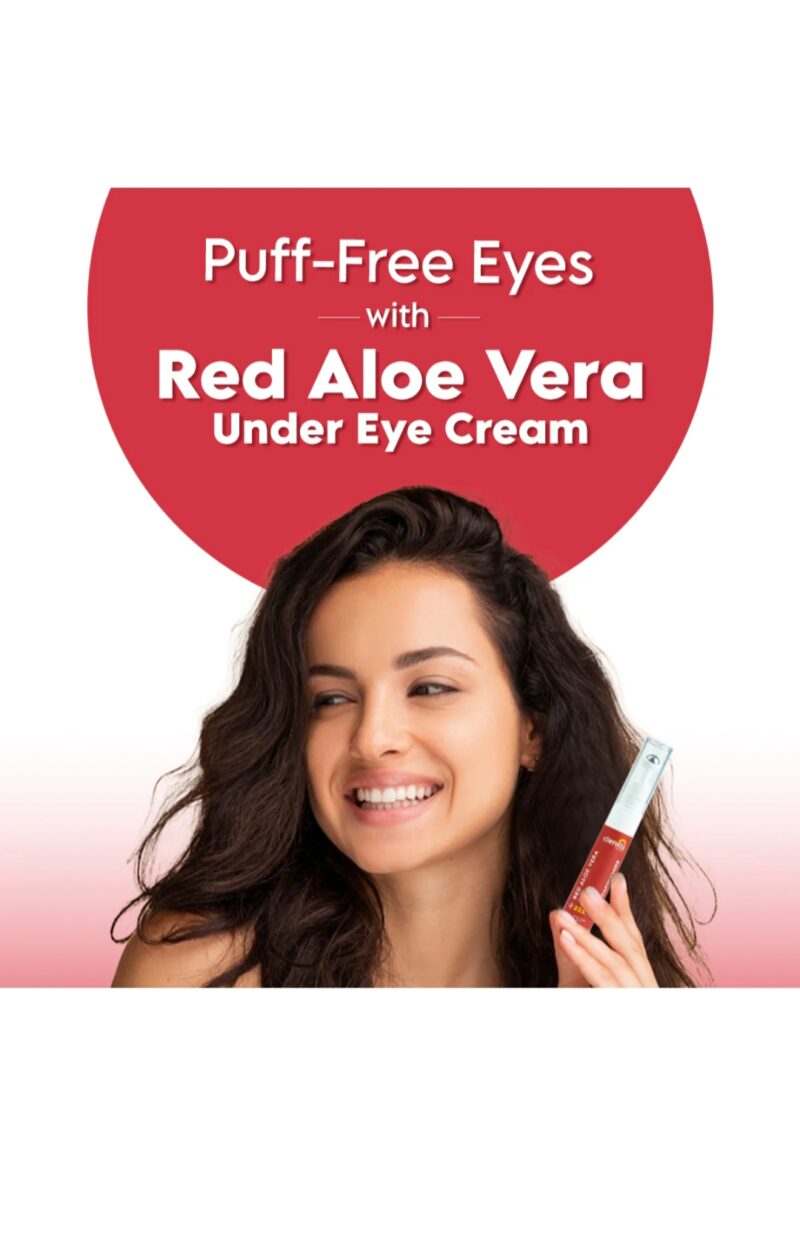 Clensta Red Aloe Vera Under Eye Cream with 2% Niacinamide – 15ml - Image 2