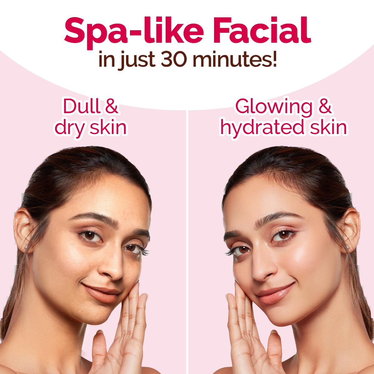 Mamaearth Beetroot Hydraful Facial Kit with Beetroot & Hyaluronic Acid - 2*10 ml + 4*10 g Hydrated Pink Glow in 30 Minutes | Spa-like Facial - Anytime, Anywhere | Instantly Brightens Skin | Made Safe - Image 4