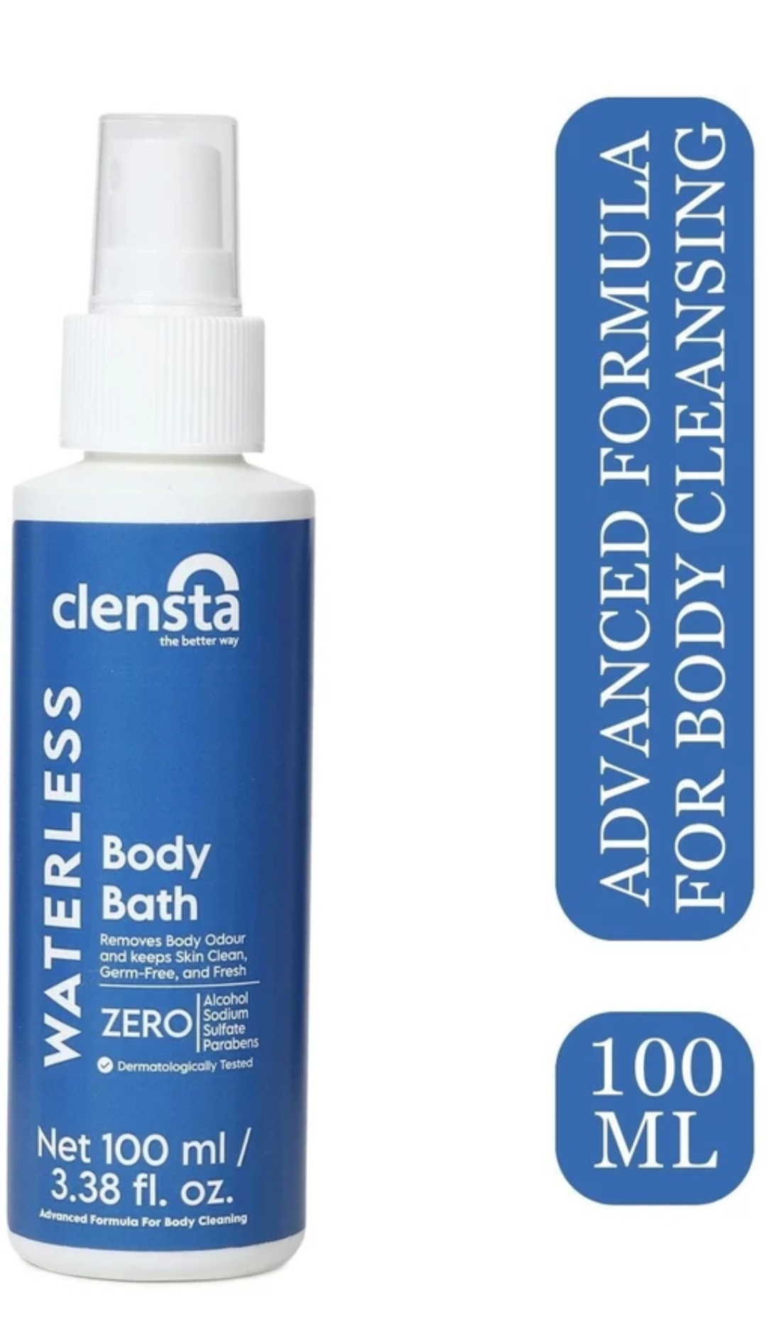 Clensta Waterless Body Bath|Use While Hiking, in Higher Altitudes,for Bedridden Patients (100 ml)