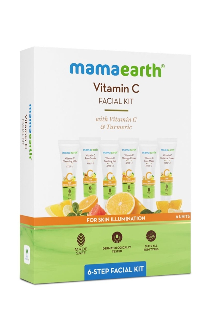 Mamaearth Vitamin C Facial Kit | Glow & Radiance Boost | 6 Step Home Facial - Image 2