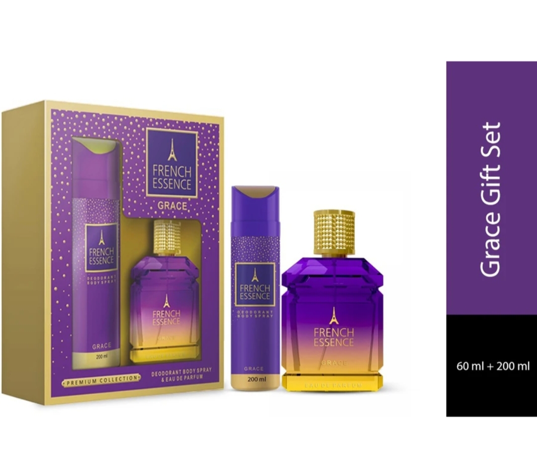 French Essence Perfume & Deodorant Gift Set for Women - Grace | Luxury Long Lasting Fragrance | Premium Body Spray | Gift Kit For Wife, Girlfriend | Combo Pack for Her