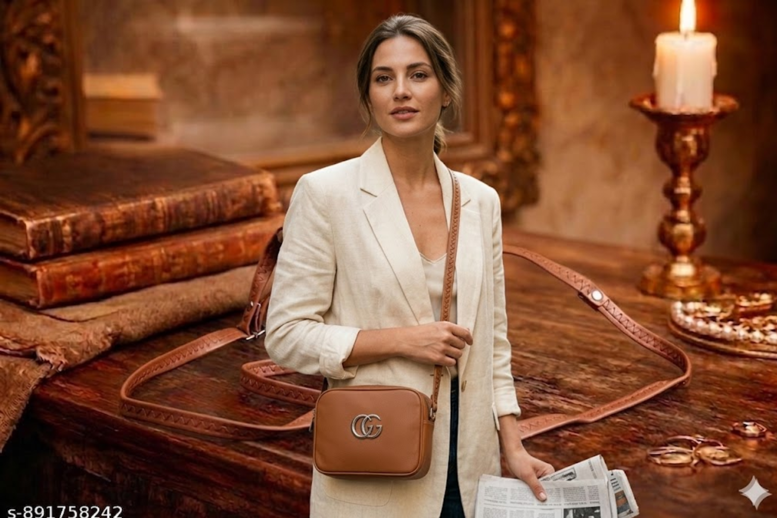 Brown Crossbody Bag for Women Stylish Sling | CosmeticMart - Image 2