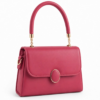 Richford Hot Pink Top-Handle Bag | Gold Chain Edges